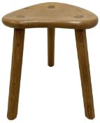 Lizardman - oak three-legged stool