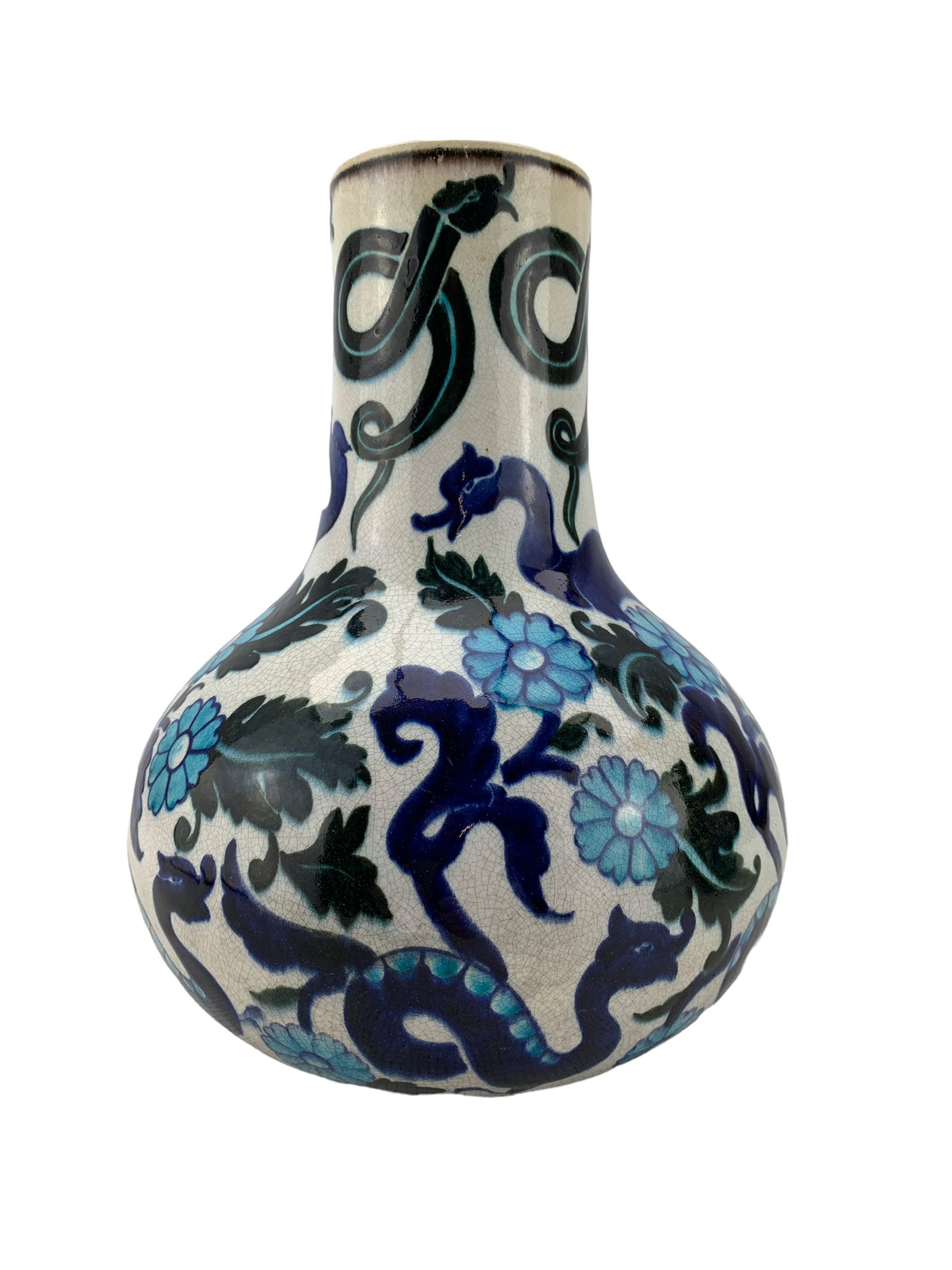 Burmantofts Faience Anglo-Persian bottle vase - Image 2 of 6