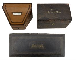 Victorian brown leather correspondence box