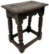 18th century oak joint stool