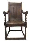17th century carved oak Wainscot chair