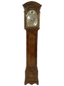 Harry Bush of Mear - early 18th century walnut 8-day longcase with a brass dial and penny moon to th