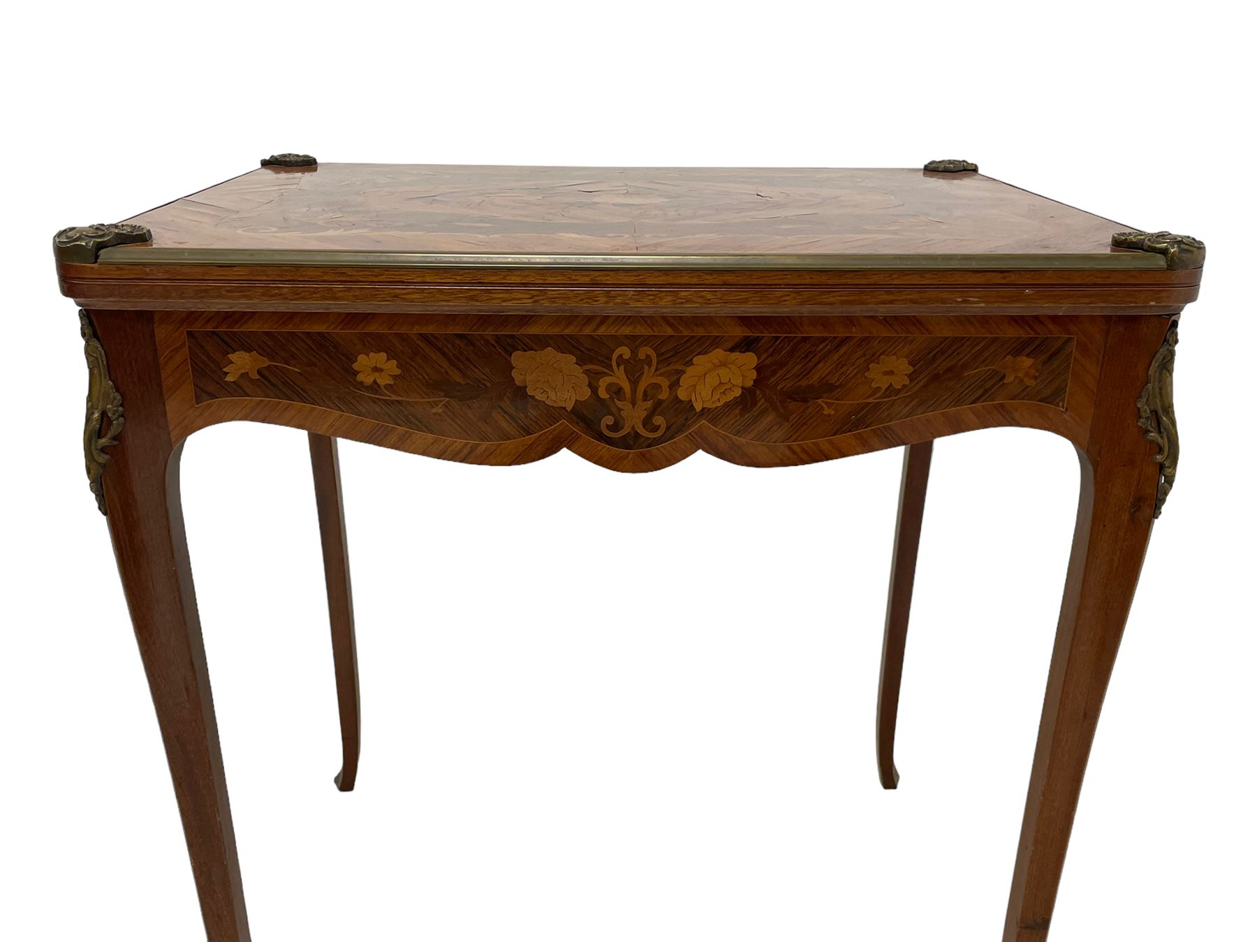Mid-20th century Kingwood and rosewood card or games table - Image 8 of 10