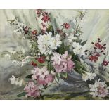 Phyllis Hibbert (British 1903-1971): Still Life of Flowers in a Vase