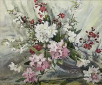 Phyllis Hibbert (British 1903-1971): Still Life of Flowers in a Vase