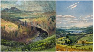 Piers Brown (British 1942-): 'Meander of the Tweed' and 'Green Valley'