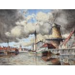 Louis Van Staaten (Dutch 1836-1909): 'Volendam' - North Holland