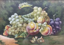 W Hartshorne (British late 19th/early 20th century):Still Life of Fruit
