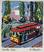 Harry D Reeks (American 1920-1982): 'Cable Car'