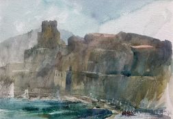 Leslie Charles Worth OBE (British 1923-2009): 'Old Castle at Collioure'