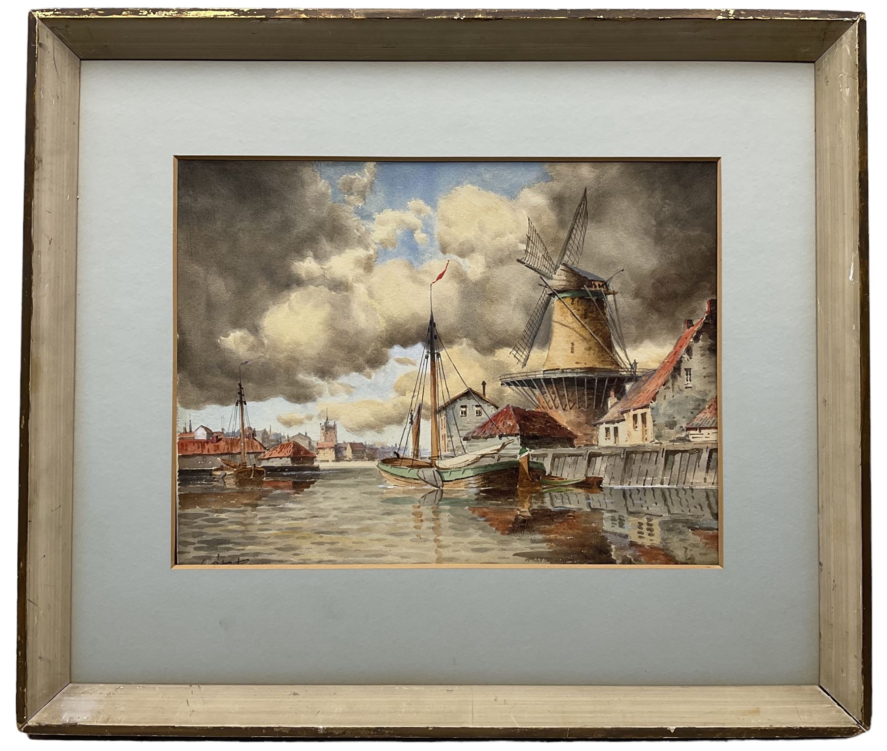 Louis Van Staaten (Dutch 1836-1909): 'Volendam' - North Holland - Image 2 of 2