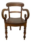 Victorian mahogany elbow chair