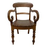 Victorian mahogany elbow chair