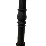 Victorian design cast iron street lamp with black lantern top