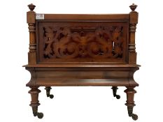 Victorian mahogany Canterbury or magazine rack