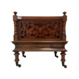 Victorian mahogany Canterbury or magazine rack