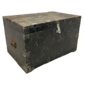 Early 20th century painted beech horse tack chest