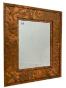 Copper framed mirror