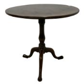 George III mahogany tripod table