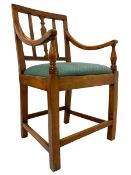 Elm and yew wood elbow chair