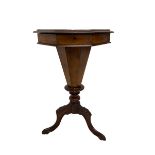 Victorian walnut sewing or work table