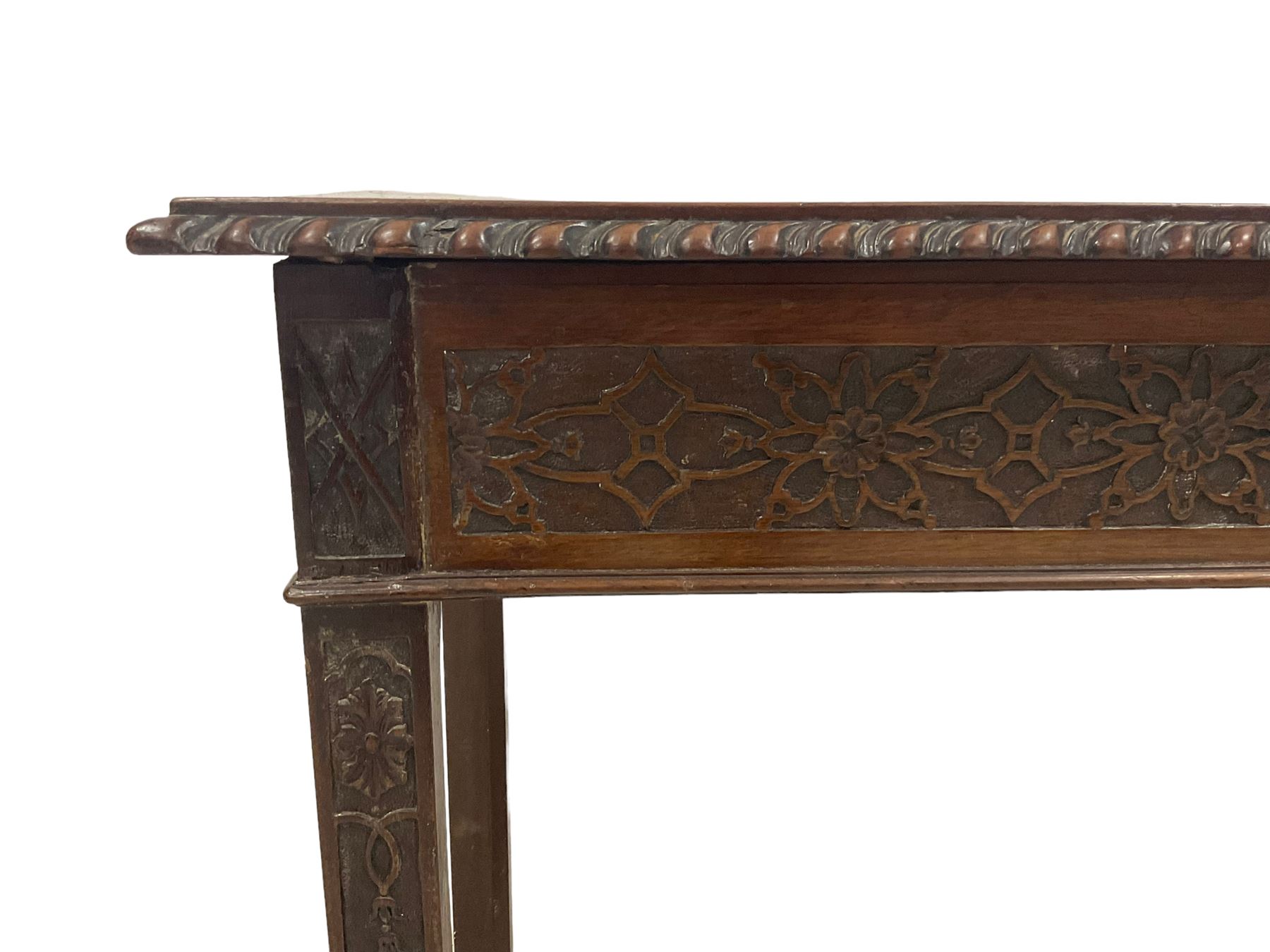 George III Chippendale design mahogany side table - Image 2 of 9