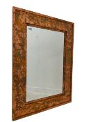 Large copper framed mirror