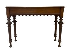 Late 19th century oak console table