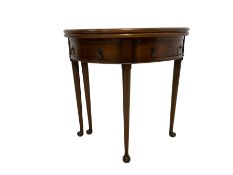 Hunter & Smallpage of York - Georgian design mahogany demi-lune table