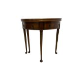 Hunter & Smallpage of York - Georgian design mahogany demi-lune table