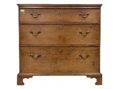 Early George III oak straight-front chest