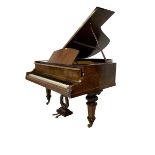 Hagspiel & Comp - late 19th century boudoir grand piano
