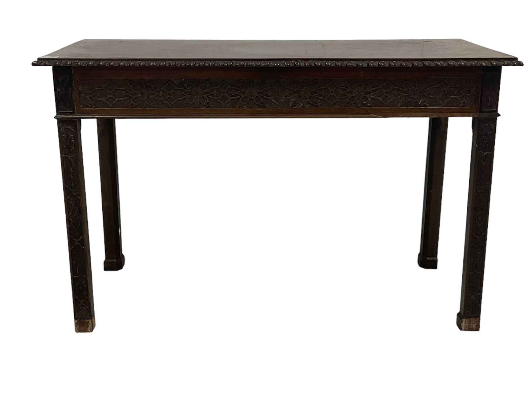 George III Chippendale design mahogany side table - Image 6 of 9