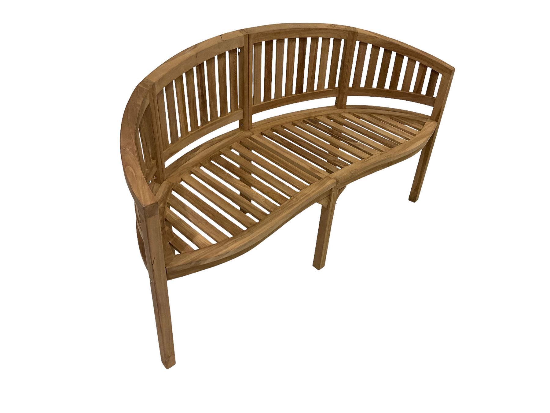 Solid teak garden bench - Image 3 of 4