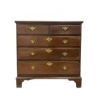 George III oak straight-front chest