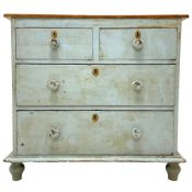 Victorian pine painted chest