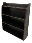 Black painted bookcase