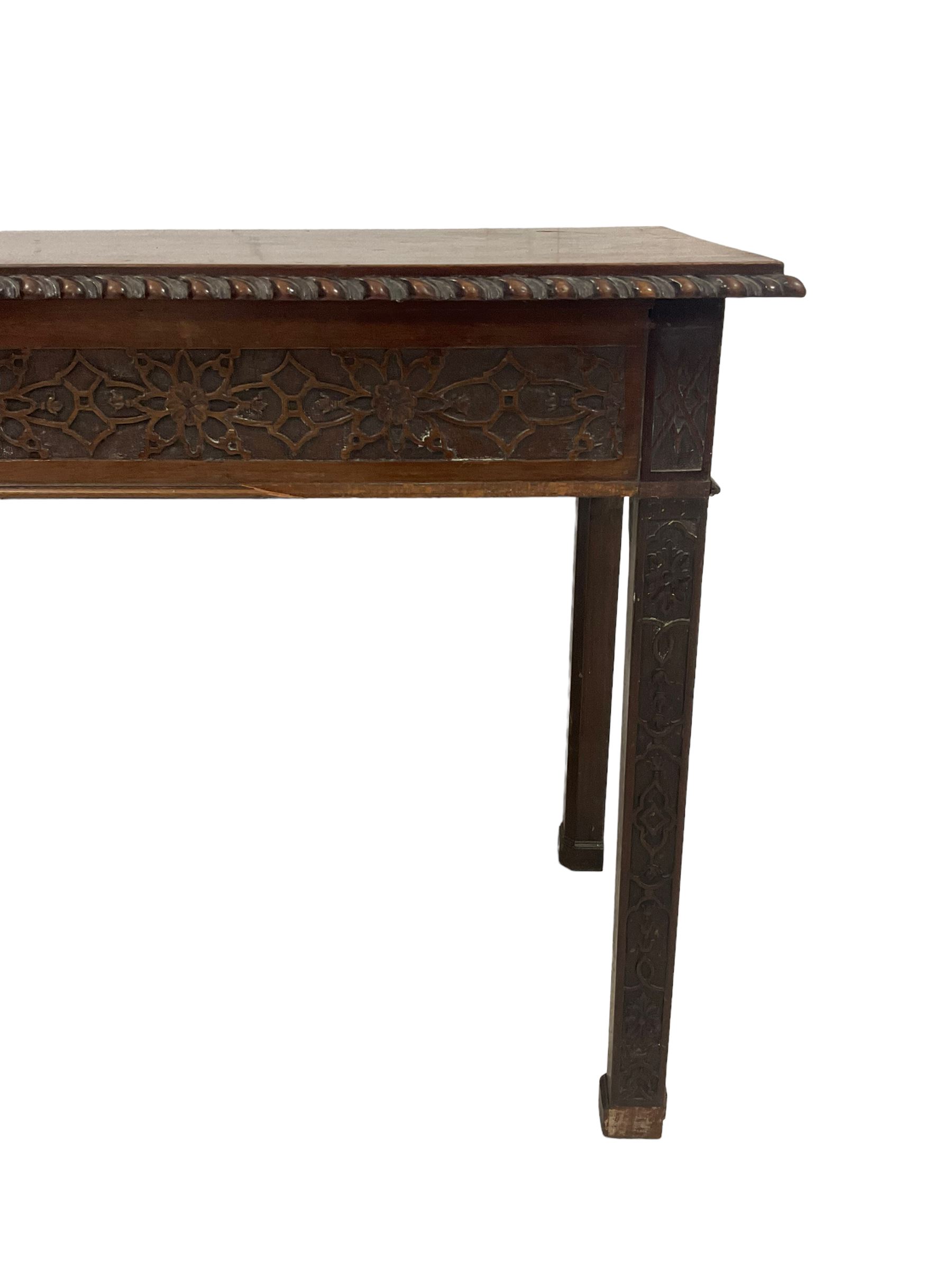 George III Chippendale design mahogany side table - Image 5 of 9