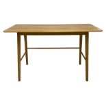 Contemporary light oak side table