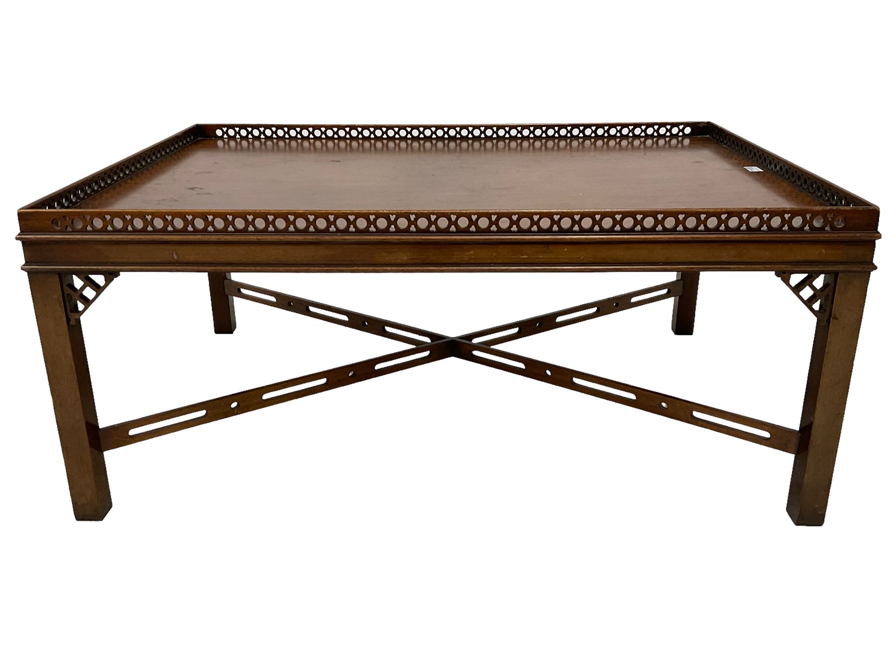 Chippendale design mahogany coffee table