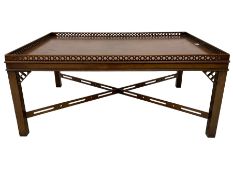 Chippendale design mahogany coffee table