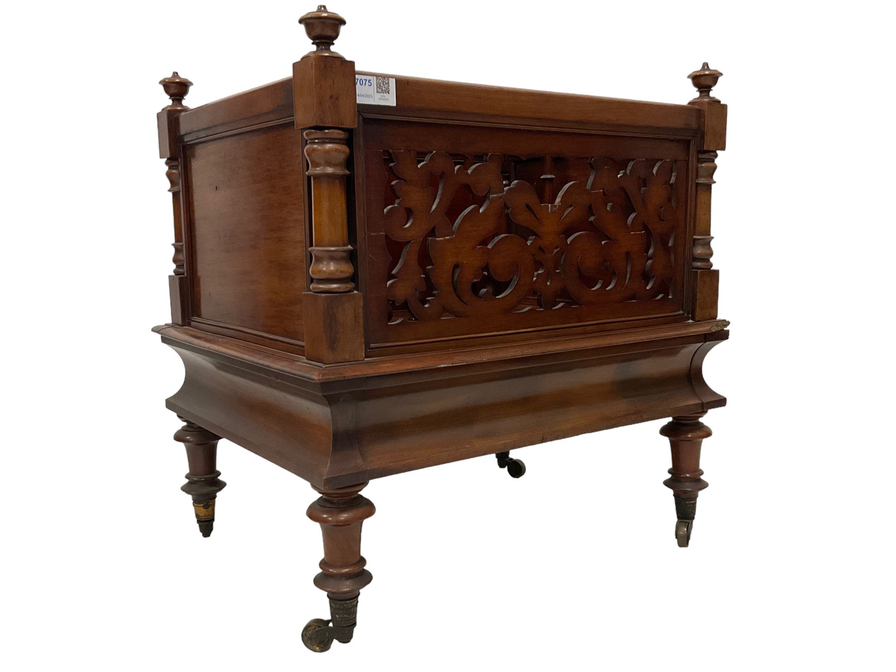 Victorian mahogany Canterbury or magazine rack - Image 2 of 6