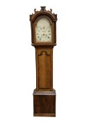 John Vale of Bury St Edmunds - mid-19th-century 8-day oak cased longcase c 1840