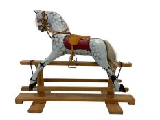 20th century dappled grey rocking horse