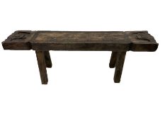 African Carved hardwood bench