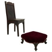 Late 19th century oak hall chair