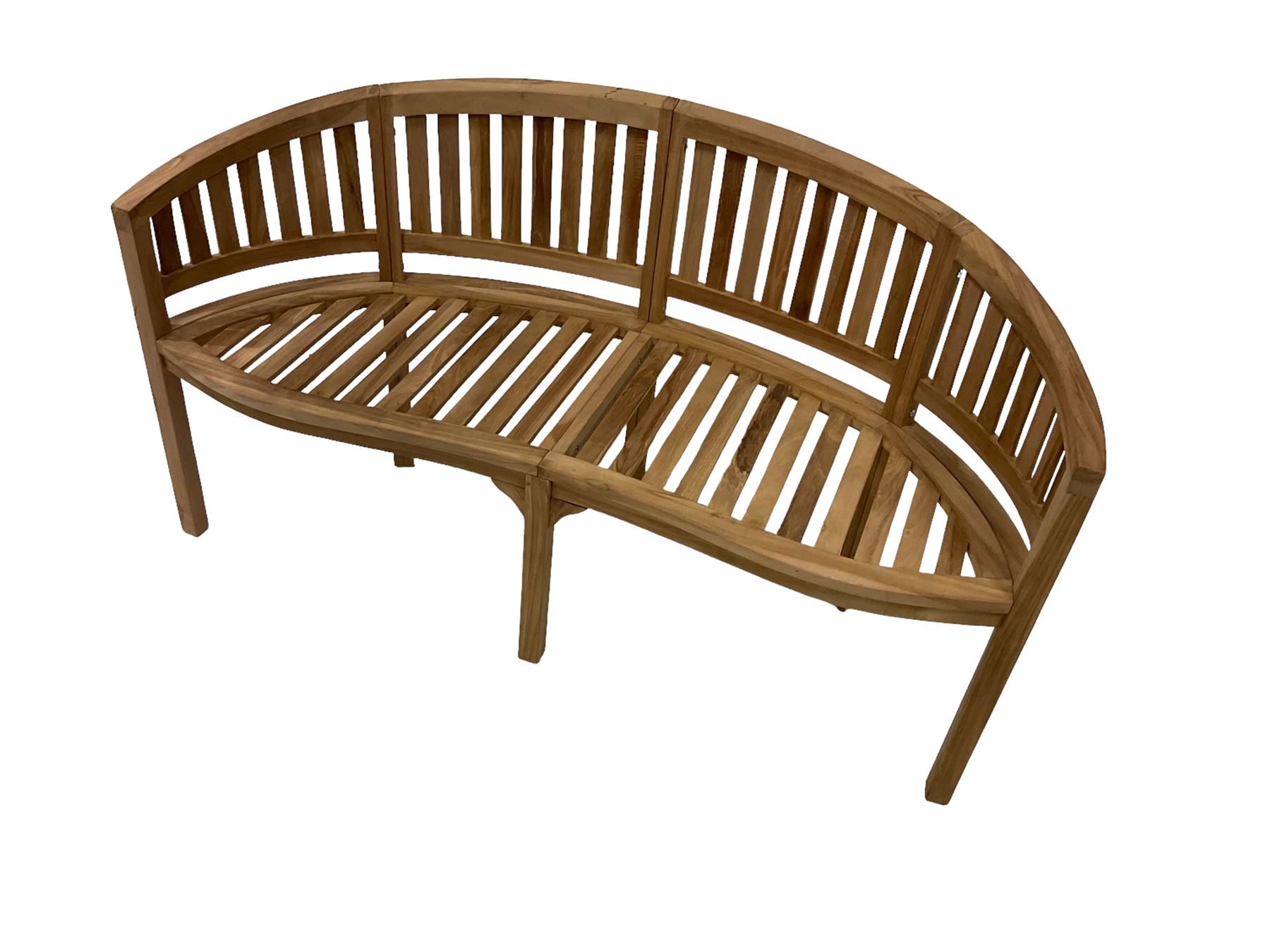 Solid teak garden bench - Image 4 of 4
