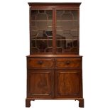 George III Gillows design mahogany secretaire bookcase