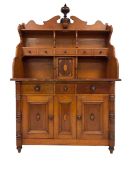 Late 19th century pine and mahogany bespoke dresser