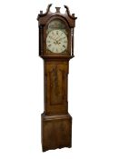 19th century - figured mahogany 8-day longcase clock c1850